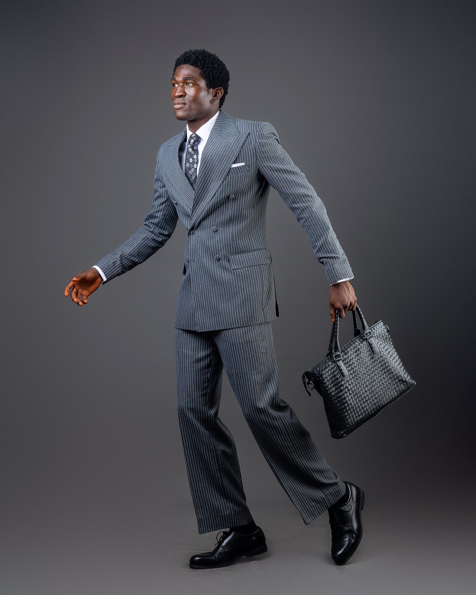 The Grey Stripped Suit